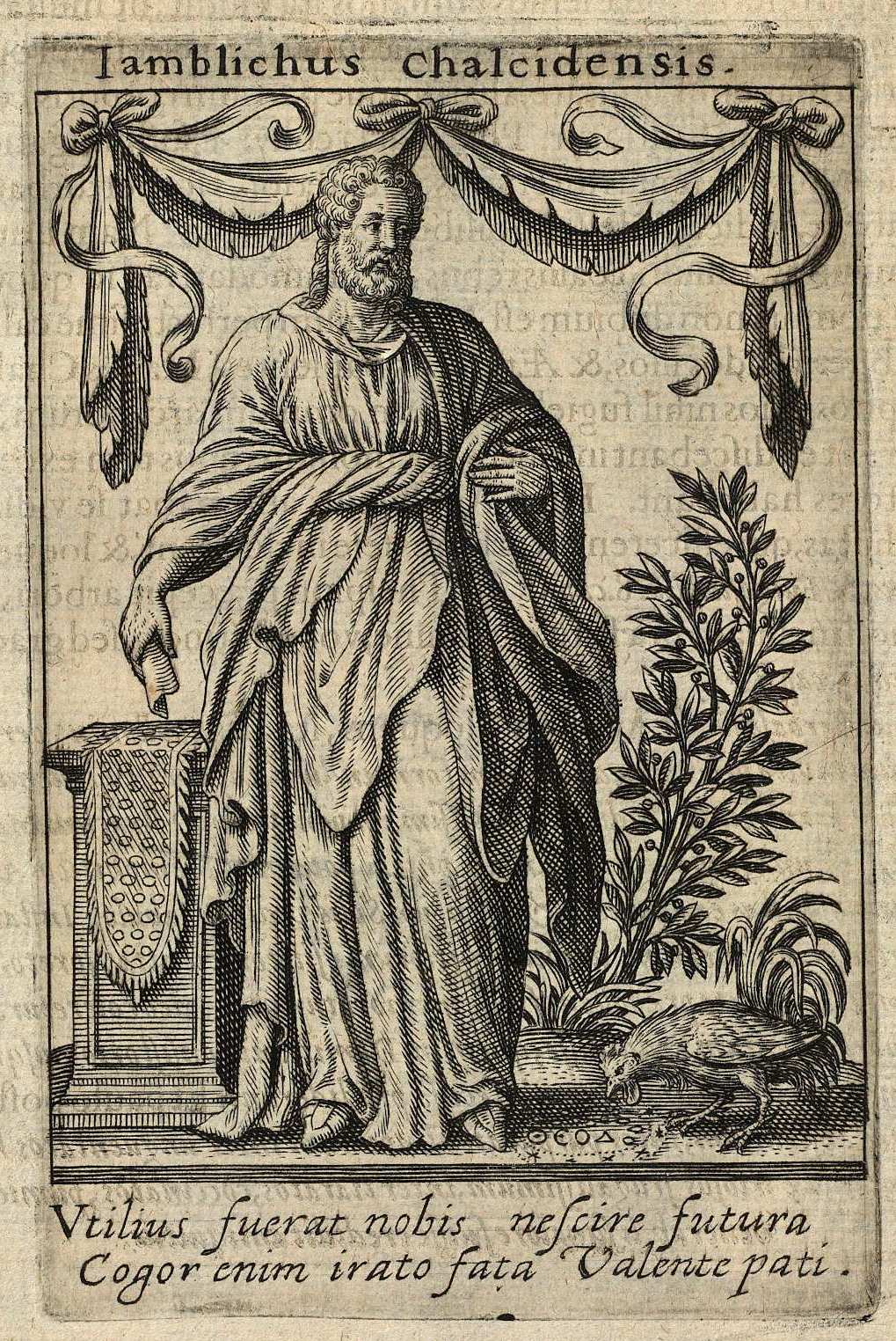 Ямвлих на гравюре Иоганна Теодора де Бри, 1615 год.